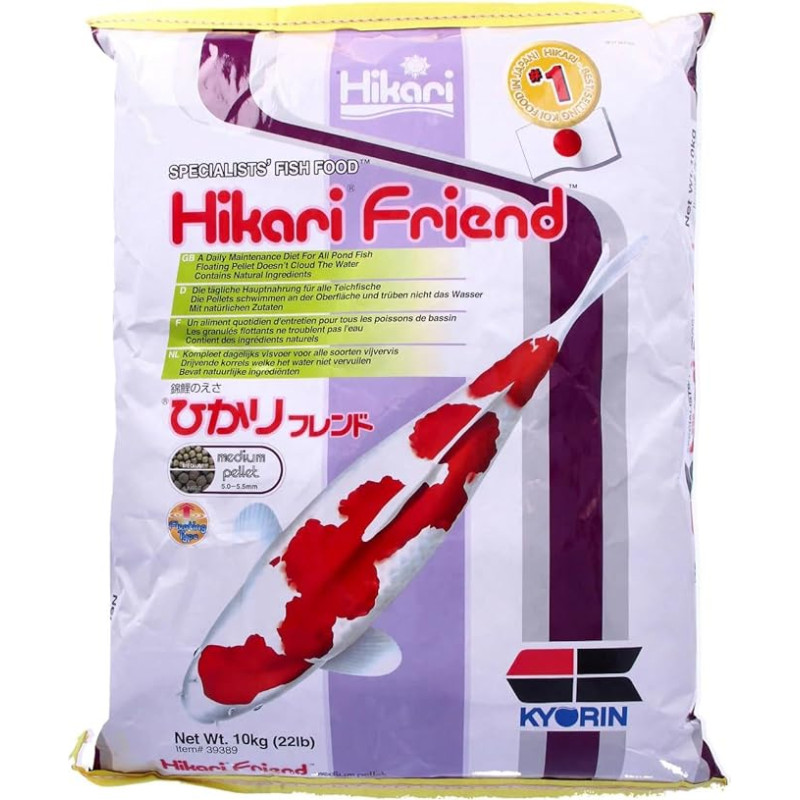 Hikari Friend Koi maistas - vidutinio dydžio granulės -10 kg