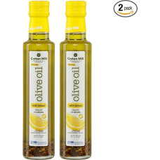 Citrinų aliejus 2 x 250 ml | Alyvuogių aliejus su citrinomis | Exra Virgin | Iš Graikijos | Kretos malūnas | + 20 ml Jassas alyvuogių aliejaus