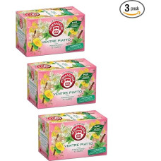 Pompadour® | Flachbauch-Kräutertee | Aromatische Kräuter mit Fenchel, Hagebutte, Ingwer - 3 x 18 Filter (118,8 g) | Entlüftender Kräutertee