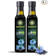 Sunnati® Ekologiškas juodųjų kmynų aliejus, nefiltruotas, šalto spaudimo, 100% grynas 500 ml (2 x 250 ml)