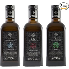 ORO DEL DESIERTO - ispaniškas ypač tyras alyvuogių aliejus (Arbequina, Hojiblanca ir Picual veislių) - 3 x 500 ml pakuotė