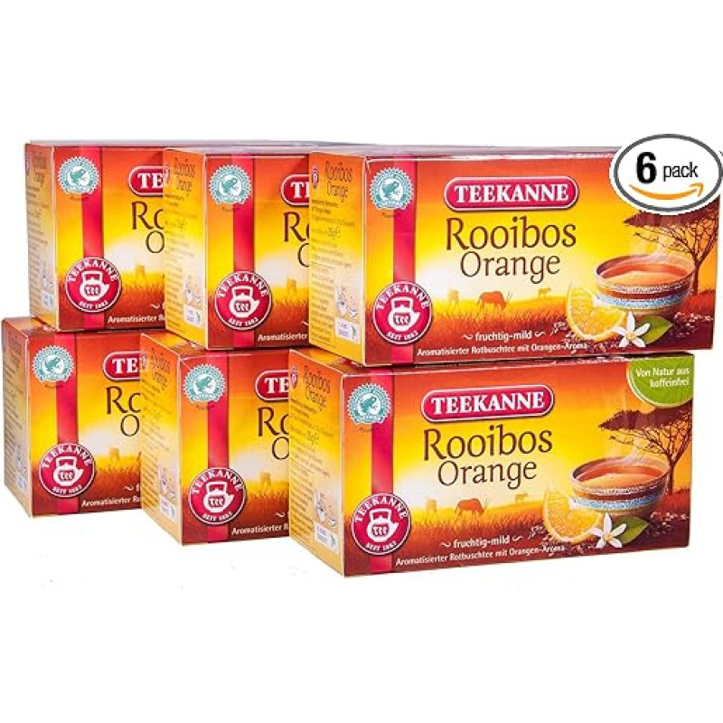 Teekanne Rooibos Orange 6-Pack (6 x 20 Tea Bags) 6 x 35 g