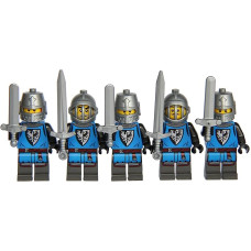 LEGO riterių mini figūrėlės Hawk Knight Lion Knight Figūrėlės Black Falcon Knights (5 Hawk Knights (Grey)), įvairiaspalvė