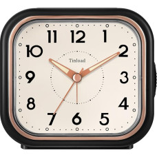 4,5 colio senovinis retro analoginis žadintuvas, itin tylus, nekibirkščiuojantis laikrodis su naktine šviesa, snaudimo funkcija, maitinamas baterijomis, skirtas svetainei, miegamajam, naktiniam staliukui, rašomajam stalui