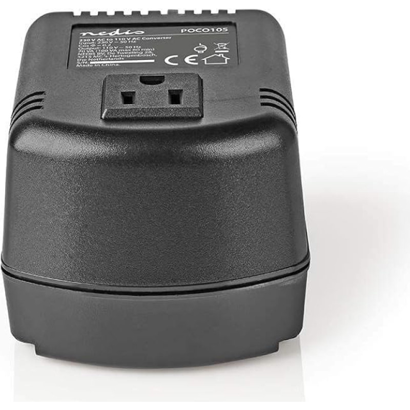 Maitinimo transformatorius - maitinimo šaltinis - 230 V AC 50 Hz - 100 W - apsauginis kontaktas - juodas