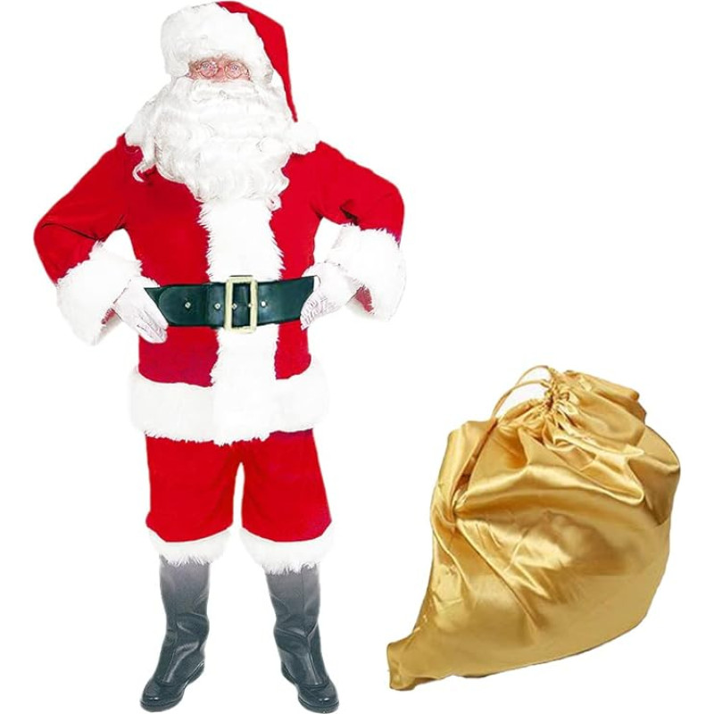 BLUCIELO Kalėdų Senelio kostiumas, Kalėdų Senelio kostiumas, Kalėdų Senelio kostiumas, Kalėdų Senelio kostiumas, Kalėdų Senelio kostiumas vyrams ir suaugusiems vyrams