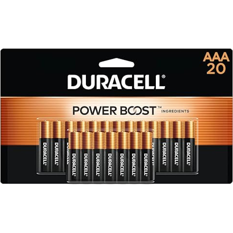 Duracell Coppertop AAA šarminės baterijos, 20 vnt.