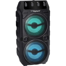 Sytech Microbeat Series 2x3 10W RMS/75pmpo Rechargeable BT Mic LED Portable Speaker