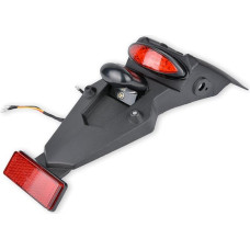 KaTur 12V LED Motorcycle Fender Rear Tail Stop Light Reflector Universal for MX Motocross Sport Pit Dirt Bike (Red Shell)