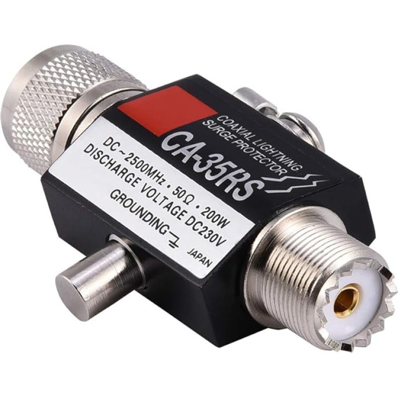 Shanrya Antenna lock, easy to replace CA-35RS Black Surge Protector with Wide Bandwidth, Home for Building
