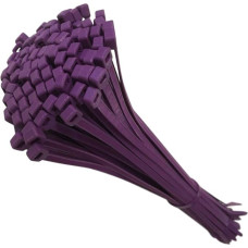 100 pakuotės violetinės spalvos kabelių raiščiai vielos Zip raiščiai Stiprus nailono plastiko patvarus dydis M 203mm