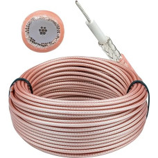 urcianow RG316/U Coaxial Cable 15.24 Metres Low Loss RG316 Cable 50 Ohm Flexible Lightweight Coaxial Cable for DIY CCTV Video Integrated Cabling Security Applications