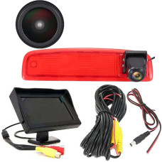 HD Caravan Reversing System Brake Light Reversing Camera Roof Camera Parking Aid with Angle Adjustable Compatible with Renault Dacia Third Brake Light Dokker Logan MCV Express Box