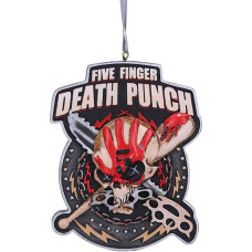 Nemesis Now Five Finger Death Punch Xmas Dec (002) 3.75-Inch, Red