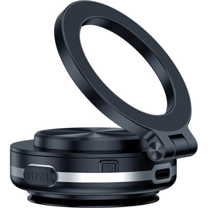 Magnetinis telefono laikiklis, automobilio elektrinis siurbimo puodelis, magnetinis magnetinis telefono laikiklis, elektrinis vakuuminis magnetinis automobilio telefono laikiklis, magnetinis automobilio siurbimo puodelis, universalus (juodas)