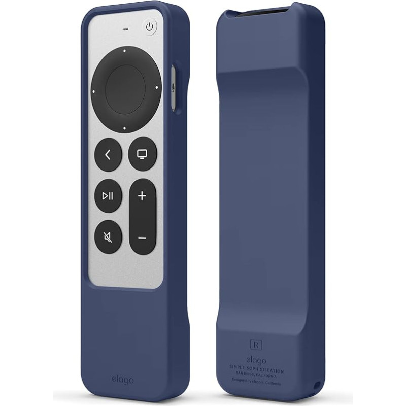 elago R1 Case Compatible with Apple TV 4K Siri Remote 3rd Generation (2022) and 2nd Generation (2021) - Magnet Technology (Jean Indigo)