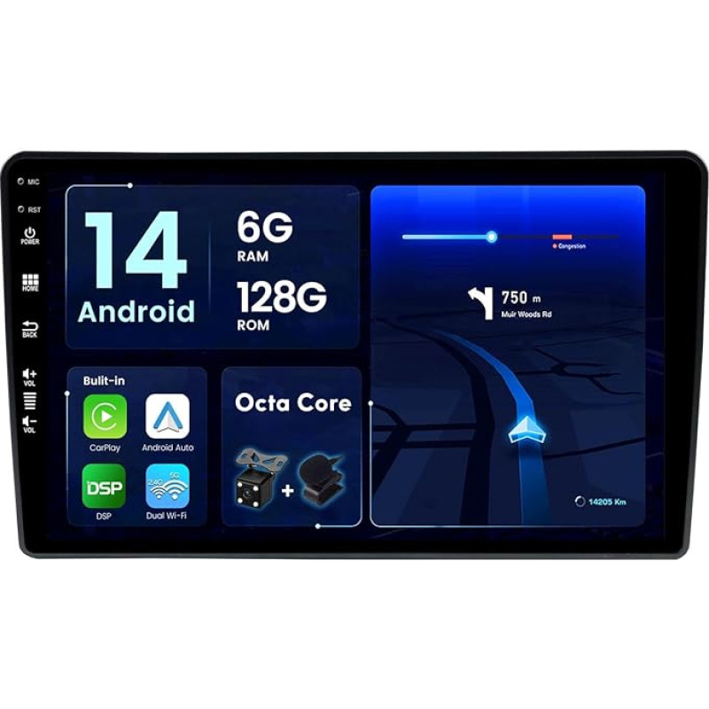 BXLIYER - 6G+128G - Android 12 IPS automobilinis radijas 