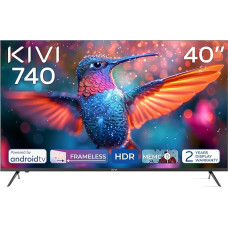 KIVI 40F740NB 40'' Voice Assistant Super MVA Panel; Compatible with HBO, Disney+, Netflix, Frameless FHD Android Smart TV;