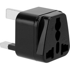 Intirilife 4 x socket adaptor, power adapter, travel plug, black, Socket adaptor