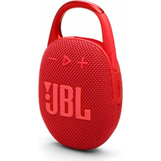 JBL Clip 5 in Red - Portable Bluetooth Speaker Box with JBL Pro Sound, Deep Bass and Playtime Boost Function - Waterproof and Dustproof - 12 Hours Runtime