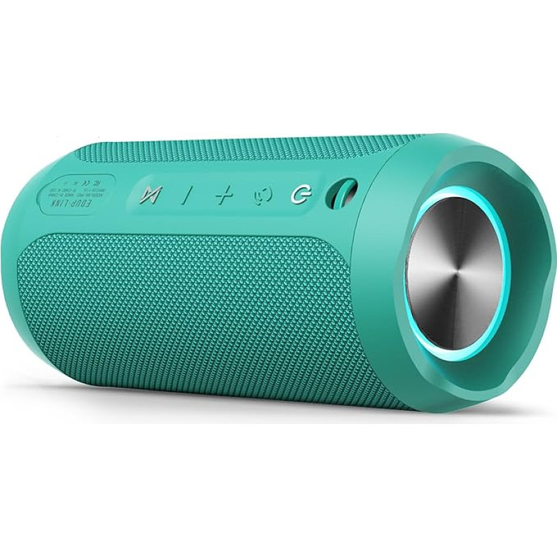 EDUPLINK Portable Bluetooth Speaker Waterproof IPX7 Wireless Speaker (Mint)