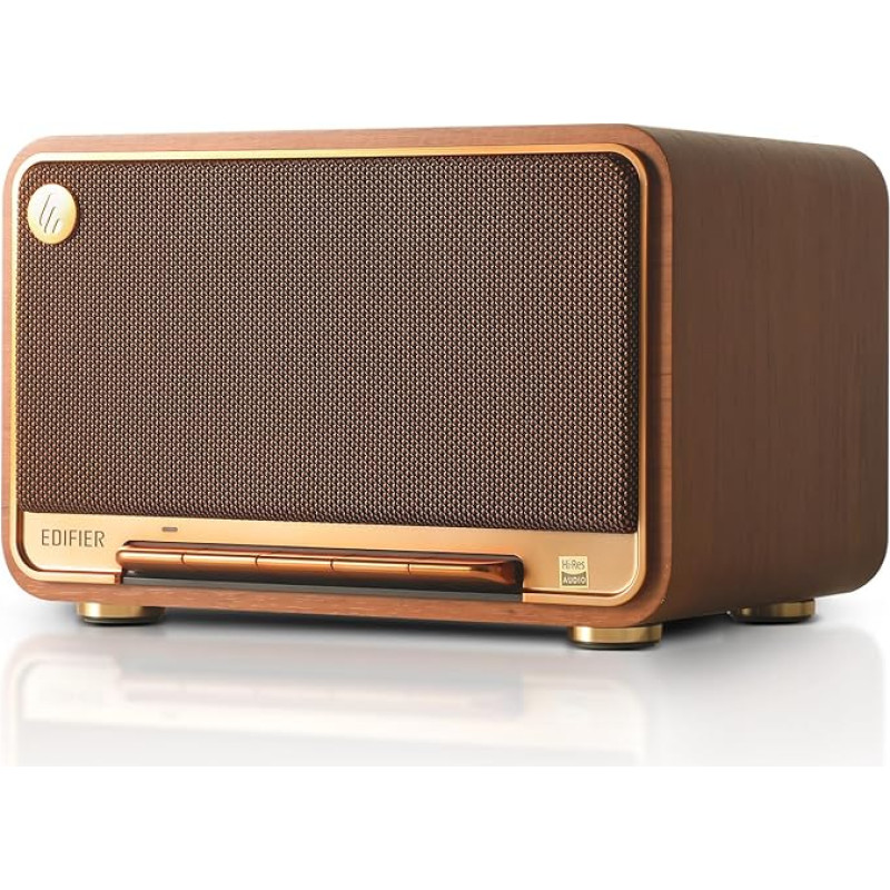 EDIFIER D32 Wireless Speaker, Hi-Res Audio, LDACAACALAC, Bluetooth V5.3, 60W (RMS), 2.1 Acoustic Architecture, Full Digital Signal Process, 11 Hours Playtime, App Control, Brown