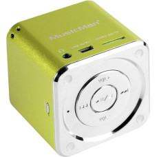 Musicman Technaxx Mini 3W Grün tragbarer Lautsprecher (1-Weg, 3 Watt, 150-18000 Hz, 4 Ohm, 10% verkabelt), 3529