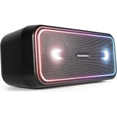 BLAUPUNKT PS 200 Bluetooth Party Speaker, 4.2, AUX-IN, Party Speaker with Multicoloured LED Lighting, Integrated Battery in Black