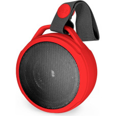 JAZ SBS Wizard 3W Speaker, Waterproof IPX6 Music Speaker, Wireless Speaker with Neck Strap and Charging Cable, Red