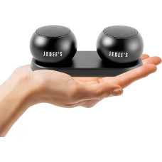 Jedee's Mini Bluetooth Speaker Duo with Magnetic Charging Station