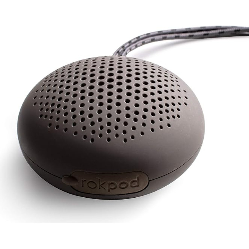 Boompods ROKPOD Portable Bluetooth Speaker - Waterproof and Wireless Speaker with Shower Hook, Works with iPhone and Other Smartphones - Ideal for Outdoor Beach Pool