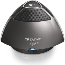 Creative 51MF8215AA001 Woof 2 Mini-Lautsprecher (Bluetooth 3.0, 3,5 mm AUX-Eingang) dunkelgrau/schwarz