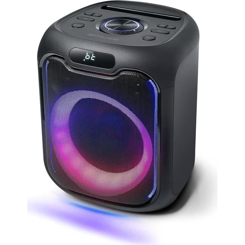 Muse M-1803 Bluetooth Party Box, 150 Watt, Light Effects, Mains and Battery Operated, 1 Microphone, Stereo Pairing Function