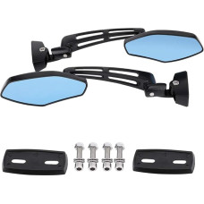 KIMISS 1 Pair Aluminium Alloy Hawk Eye Motorcycle Rear View Mirror Handlebar End Mirror