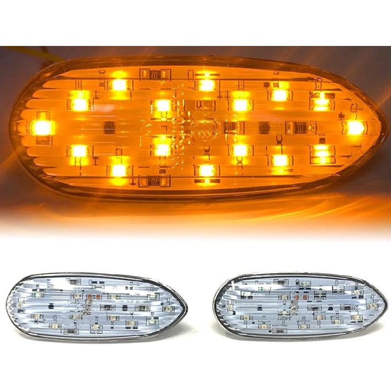 Motorcycle LED Turn Signal Lights Flush Mount for Sport Bike Tourer Commuter 1 Pair