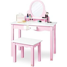 Pinolino Jasmine Children's Dressing Table with Stool Pink