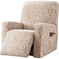 DZYP Fotelio užvalkalas 1 2 3 vietų elastingas fotelio apsauginis užvalkalas Sofa Throw Žakardinis sofos užvalkalas Tempiamas užvalkalas relaksaciniam foteliui Atsipalaidavimo kėdės užvalkalai Sofos užvalkalas neslystantis (abrikosas, 1 vieta)