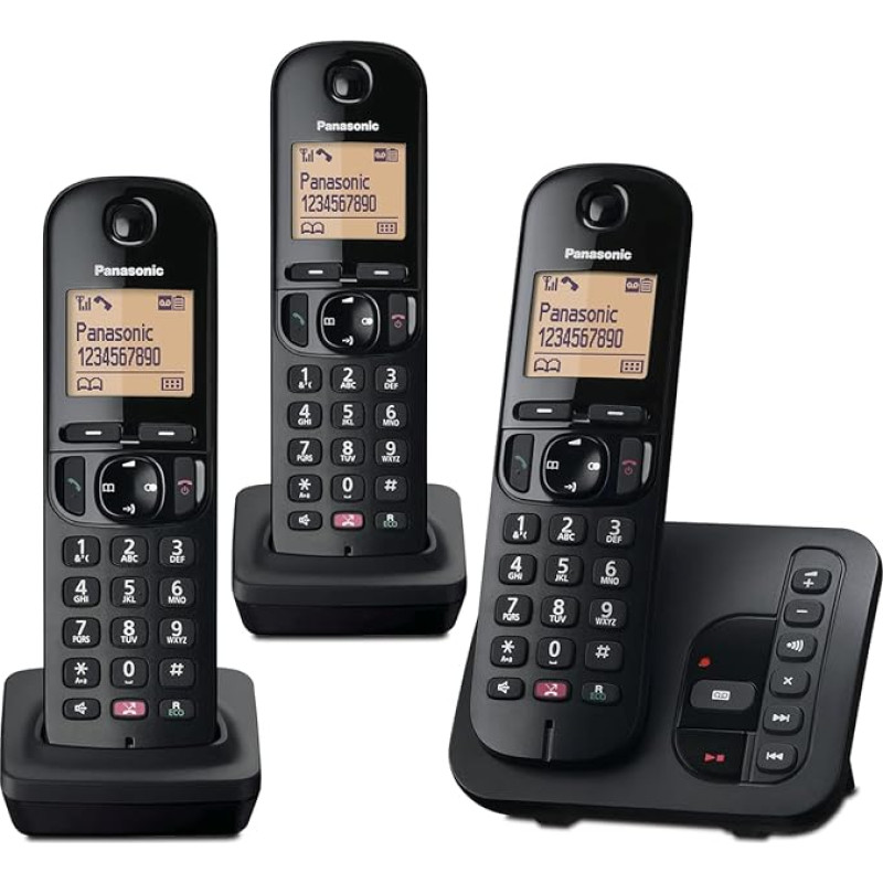 Panasonic KX-TGC263E Digital Cordless Phones: 18-min Answer Machine, Dedicated Call Block Button, Easy-Read Dot-Matrix Display and a Hands-Free Speakerphone