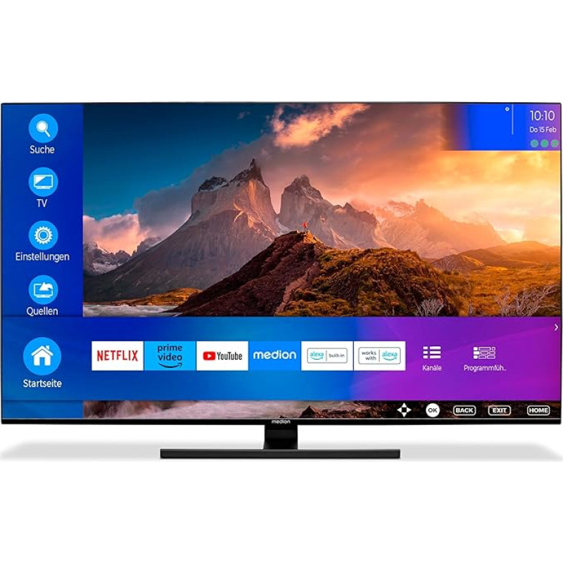 MEDION X15574 (MD 30987) 138,8 cm (55 colių) QLED televizorius (Išmanusis televizorius, 4K, 