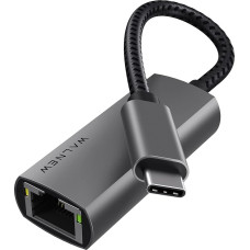USB C to Ethernet Adapter, WALNEW USB-C to LAN RJ45 Gigabit Ethernet Network Adapter, Aluminium, for MacBook Pro, MacBook Air, Steam Deck, XPS, iPad Pro/Air, Samsung Galaxy A51 etc.