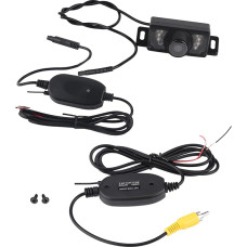 Car Reversing Camera, Akozon 7-Piece IR LED Night Version Car Reversing Camera + Wireless Video Transmitter and Receiver Waterproof 170 Wide Angle Camera for Reversing Aid and Parking Aid