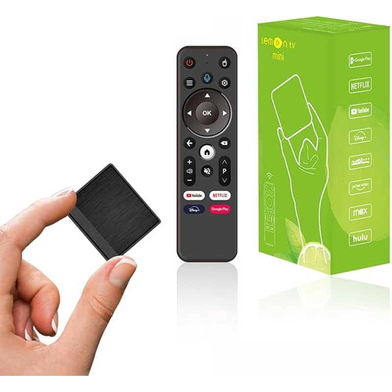 Lemon TV Mini Android TV Box, BOXPUT Android 12.0 TV Box, 2GB RAM, 16GB ROM, H618/2.4G/5G Dual WiFi, BT5.4 Quad Core palaiko 4K Ultra HD Media Player, Intelligent Android TV Box