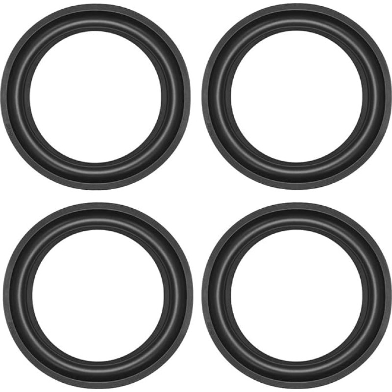 4 x garsiakalbių guminiai kraštų apvadiniai žiedai, skirti garsiakalbių remontui arba 