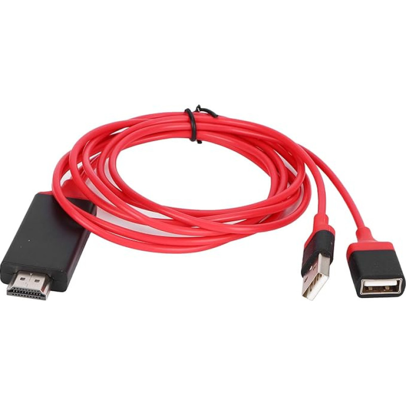 HDMI kabelis Mobilusis telefonas į televizorių 1080P Universalus HDMI HDTV AV adapterio kabelis mobiliajam telefonui, planšetiniam kompiuteriui, vaizdo įrašams, garso ir muzikos atkūrimui