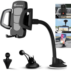 3-in-1 Universal KFZ Handyhalterung, Vansky Auto Handy Halter | Lüftungshalter, Armaturenbrett-Halterung und Windschutzscheibenhalterung für Smartphone oder GPS-Gerät mit 3.5