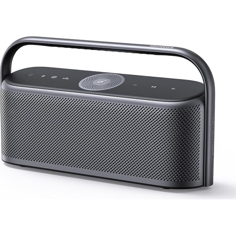 soundcore Motion x600 Bluetooth Speaker, Speaker Boxes Bluetooth with Hi-Res Spatial Audio 50 W Spatial Sound IPX7 Water Protection 12 Hours Playback Pro EQ Carry Handle AUX-IN (Black)