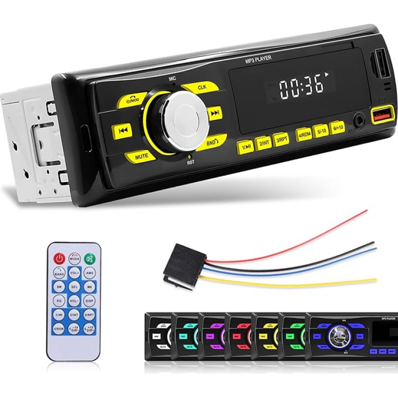 1 DIN automobilinis radijas su dviguba 