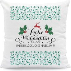 GRAVURZEILE Pagalvėlė su Kalėdų motyvu - Linksmų Kalėdų ir Naujųjų metų - Kalėdų dekoracijos - dovanos vyrams ir moterims - slaptam Kalėdų Seneliui ir kaip dovana jam ir jai - su įdaru