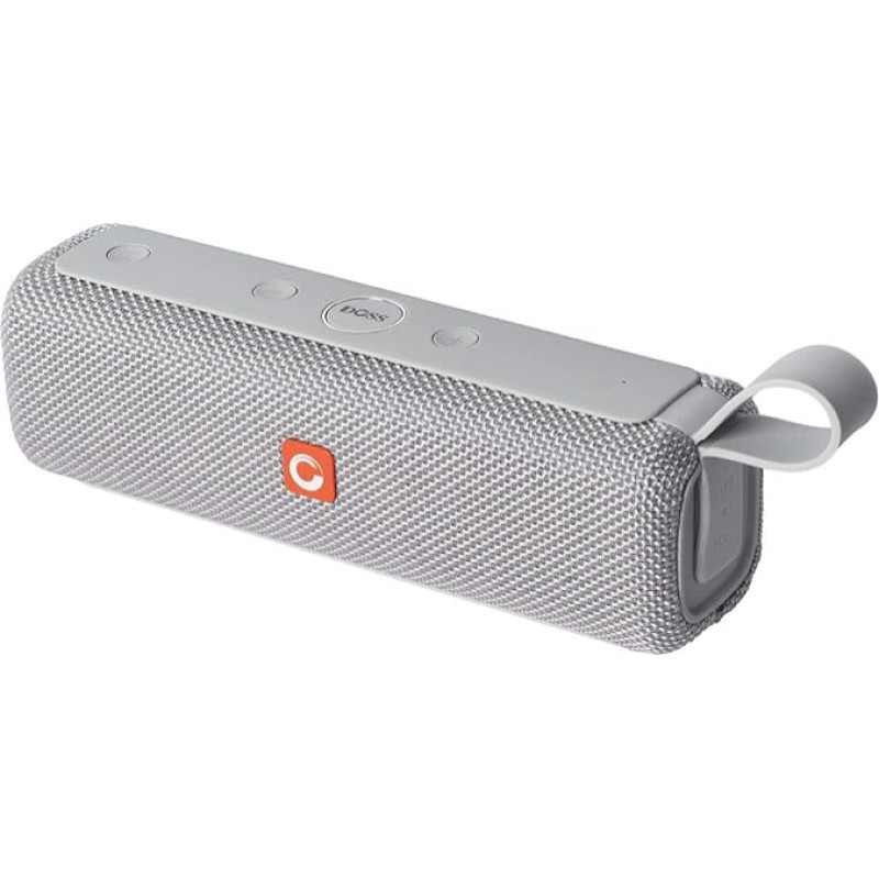 DOSS E-Go Bluetooth Lautsprecher Soundbox mit Dual-Treiber besserem Bass IPX6 Wasserdicht Tragbar Drahtlos 8 St Spielzeit, Musikbox Bluetoothbox für Draußen [Grau ]