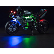 PIPART LED-Licht-Set für 42170 Kawasaki Ninja H2R Motorrad, nur Licht-Set, Modell nicht im Lieferumfang enthalten.